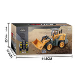 RC Excavator Toy RC Hydraulic Car Construction Vehicle For Kids Rechargeable RC Bulldozer Engineering Vehicle Model Toy Boy Gift