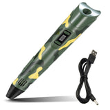 3D Pen Digital Display Intelligent 3D Printer Pen High Temperature Graffiti Painting Pens Creative Toy Birthday Gift For Kids