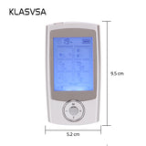 KLASVSA Electric Digital Body Muscle Stimulator Acupuncture Electrotherapy Tens Unit Pads Massage Relax Health Care Pain Relief