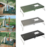 Camping Table Folding Stove Table Gas Furnace Desk Folding Camping Hiking Picnic Stove Table for Camping/Banquet/Picnic Party
