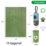 Pet Dog Poop Bags Dispenser LED light Waste Bag Dispenser Fits For Pet Leash dog Degradable Poop Bags Set Cleaning Supplies