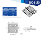 Door Connector Accessories Durable Furniture Home 4/6 Mounting Holes Stainless Steel Hinges Window Cabinet Jewelry Box