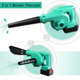 21V Garden Cordless Air Blower  Handheld Leaf Computer Dust Collector Rechargeable Power Tool Cleaner for Makita 21V Battery