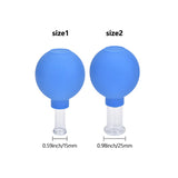 New Flat Vacuum Cupping Cups Acupuncture Therapy Anti-Cellulite Body Massager Rubber Chinese Meridian Head Glass Suction Cans