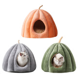 Warm Cave Bed for Indoor Cats Washable Self-Warming Beds Calming Fluffy Tent House for Small Dogs Non Slip Bottom