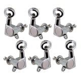 6x Fully Closed Machine Heads Tuner Hollow Handle 3L3R for Acoustic Guitar