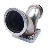 Y Elbow Adapter 2.5" V‑Band Dual Inlet Adapter to Divided T4 Turbo Elbow Adapter Flange Replacement Accessory