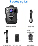 BOBLOV M5 1440P Body Camera 128GB Police Recorder 4200MAH Battery Bodycam Chest Camera IP67 Waterproof Mini Body Cam