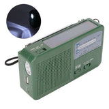 Solar Hand Crank Flashlight Radio Multifunctional Portable Emergency Radio with Flashlight AM/FM Radio Receiver for Outdoor