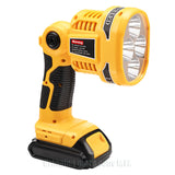 12W LED Work Light Portable Camping Flashlight Handheld Lantern for Dewalt 14.4V 18V 20V Li-ion Battery DCB140  DCB180