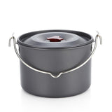 Hot Selling Outdoor Supplies Aluminum Alloy 4L Camping Hanging Single Pot Camping Picnic Soup Pot  Camping Stove