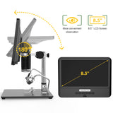 Andonstar AD208S 8.5 Inch LCD 5X-1200X Digital Microscope 1280*800 Adjustable 1080P Scope Soldering Tool with Two Fill Lights