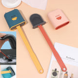 Silicone Toilet Brush With Holder Creative Household Bathroom Quick Cleaning Set Crevice Brush Long Handle Toilet Brush