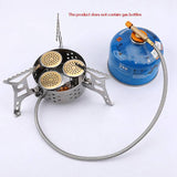 Portable Camping Stove 3 Core Head Camp Stove with Conversion Head Adapter Windproof Gas Stove Burner 9000W