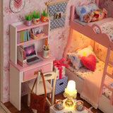 CUTEBEE Doll House DIY Miniature Dollhouse Model Wooden Toy Furnitures Casa De Boneca Dolls Houses Toys Birthday Gift H012
