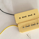 Alnico V Alnico 5 Single Coil Soapbar P90 Neck Bridge Pickup 50/52mm Metal Braided Wire Fit Electric Guitar