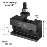 2Pcs 250 - 001 Quick Change Tool Turning Tool &amp; 250-000 Wedge Quick Change Tool Kit Lathe Tool Knife Holder