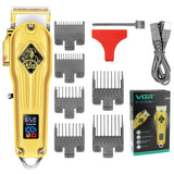Professional full metal hair clipper barber cordless electric hair trimmer for men rechargeable hair cutting machine adjustable