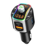 Mini Car FM Transmitter Bluetooth 5.0 MP3 Audio Player QC3.0 PD Fast Charging Wireless Handsfree Car Kit with LED Backlit