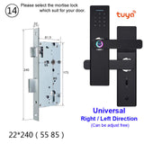 Wifi Tuya APP Electronic Door Lock Biometric Fingerprint 13.56mhz IC Card Password Mobile Phone Unlock Remotely Smart Home
