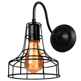 Vintage Led Wall Light Retro Loft Industrial Wall Lamp Black E27 Iron Simple lampshade Cage Guard Sconce Indoor Lighting Fixture