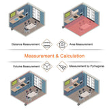 USB Rechargeable 40m Measure Digital Tape With Roll Cord Mode Laser Measure Tape High Impact Professional Measuring Tool