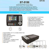 SAT Finder St-5150 Dvb-s2/t2/c Hd Satellite Tv Finder Meter 4.3 Inch Large Screen Satellite Detector Instrument