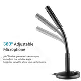 Mini Desktop USB Speech Microphone With Flexible Stand for Computer PC Laptop Notebook Studio Recording Condenser Mic
