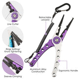 Fishing Pliers Lip Gripper Set Fish Holder Fishing Scissors with Lanyards Gripper Line Cutter Scissors
