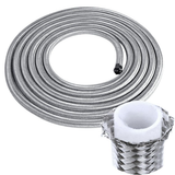 3.65M Energy AN6 Stainless Steel Braided PTFE E85 Oil Gas Fuel Hose Line 6AN 0/45/90Degree PTFE Reusable PTFE Fitting Kit