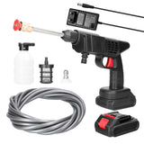 18V Cordless High Pressure Car Washer Gun Tool Portable Vehicle Cleaning Machine Automobile Washer with Foam Bottle Car Washer