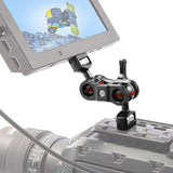 Magic Arm Dual Ball Head Hot Shoe Magic Arms Mount Adapter Multi-Function Magic Arm 180 degree rotatable With Screw
