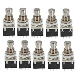 10Pcs 3PDT 9 Pin Guitar Effects Pedal Foot Switches Stompbox True Bypass