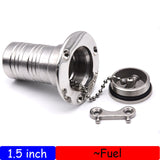 316 Stainless Steel Fuel Water Waste Diesel Gas Key Cap Filler Marine Boat Hardware Deck Filler for Vans Boat Yacht
