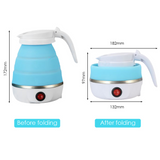 Electric Kettle Foldable Silicone Portable Water Kettle 600ml Mini Small Electric Kettles Travel Water Boiler Camping Kettle