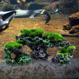 Aquarium Artificial Moss Coral Reef Fish Tank Rockery Landscape Resin Ornaments Decorations G32D