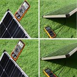 Glass Solar Panel 300W 400W Aluminum Frame 30MM Thickness 1165mm*550mm Solar Panel 12V 100W Battery Charge For Boat /Car/Home