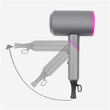2000W Folding Hair Dryer Portable Handle Seamless Folding Household Hair Dryer Strong Wind Air Cold/Hot Air Diffuser Fast Dry