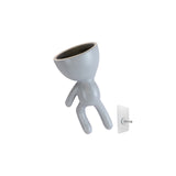 Human Shaped Gift Succulent Pot Ceramic Planter Office Craft Small Home Decor Multifunctionmu Garden Patio For Desktop Balcony