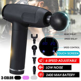 NEW USB Muscle Massage Gun Muscle Fascia Massager Exercising Muscle Pain Relief Massager Therapy Gun Profession With 4 Heads