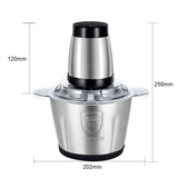 304 Stainless Steel Electric Chopper Meat Grinder 2 Speeds 2L Vegetable Grinder Mincer Food Processor Cutter Slicer Machine