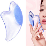 Gua Sha Massage Stone Gua Sha Scraper Board Luminous Crystal With Silicone Facial Cleansing Brush For Facial Tightening Care