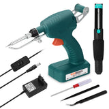 80W Soldering Iron Rechargeable Cordless Electric Iron Handheld Automatically Send Tin Machine Wire Welding Repairing Tool Kit