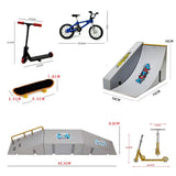 Finger Skateboards And Bikes Mini Finger Skateboard Ramp Blue Pants Gold Scooter Teardown Accessories For Children's Party Gift