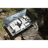 Outdoor stainless steel grill multi-function charcoal stove folding picnic multiplayer barbecue trumpet camping wood solid