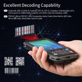 Handheld POS Android 10.0 PDA Terminal 1D/2D/QR Barcode Scanner with Charge Base Support 2/3/4G WiFi BT w/ 4.0 Inch Touchscreen