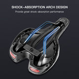 Bike Saddle Bicycle Soft Saddle with USB Charging Warning Taillight Breathable Seat Cushion for Mountain Bike Road Bike seat