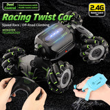 2.4 G RC Racing Twist Stunt Car Gesture Induction Remote Control Drift Climbing Off-road Vehicle Kids Children Gifts For Boys 8+
