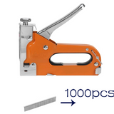 3 in 1 Stapler Nail Gun of 1000 Nails Staple Gun Nail Shooter Manual Staple Upholstery Furniture Nailer Tool Heavy Duty for Home