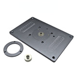 Router Table Insert Plate W/Level-Loc Rings and Router Template Bushing Guides - Aluminum Router Table Saw Insert Plate Kit